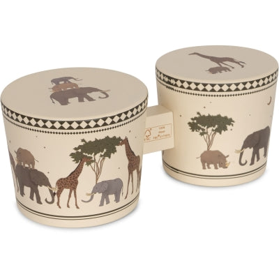 (KS101109) Wooden Bongo Drums - Safari