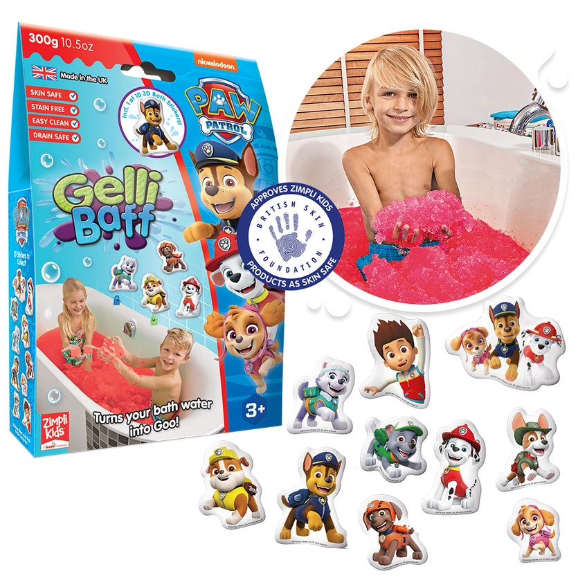 Paw Patrol Gelli Baff Kids Sensory Bath Toy + Bath Sticker