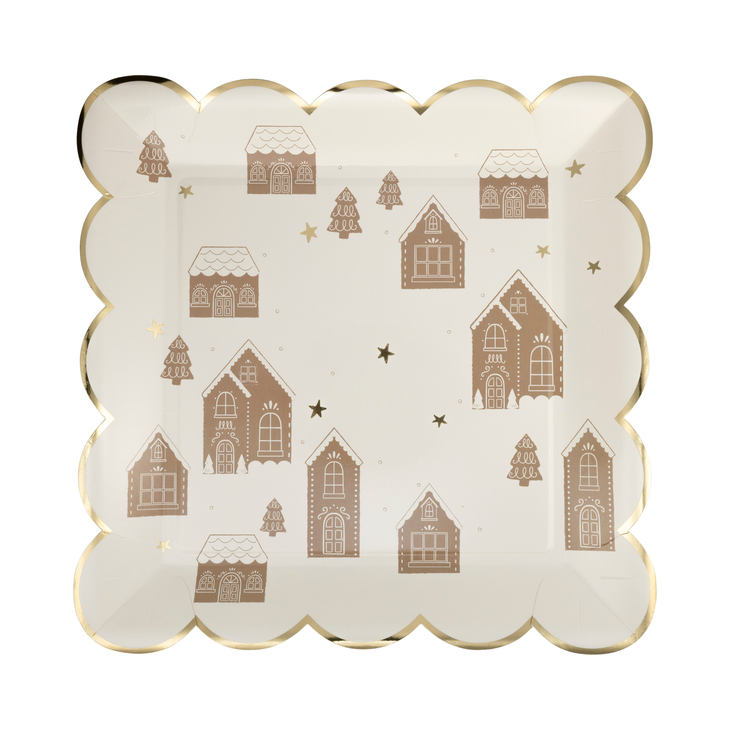 My Mind’s Eye - GBD1141 - Gingerbread Scattered House 9" Plate