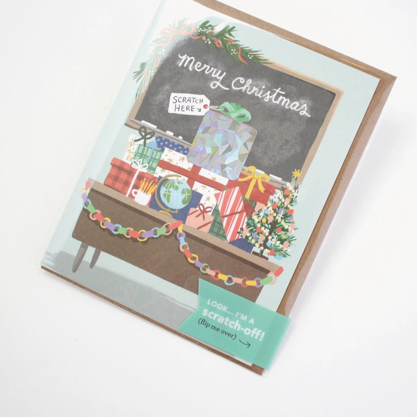 Scratch-Off Teacher Christmas Card - Holiday Card