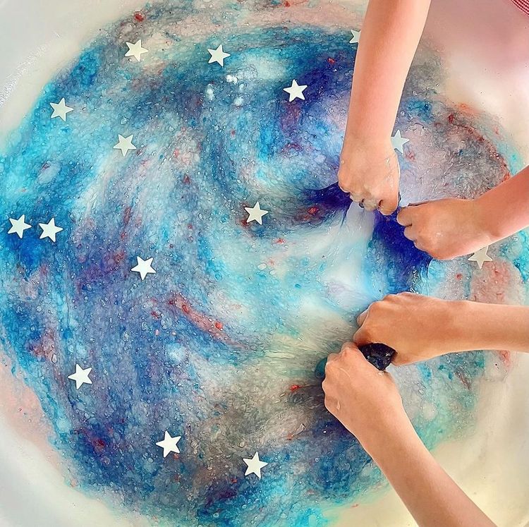 Young Explorer Galaxy Slime Baff Kids Sensory Bath Toy