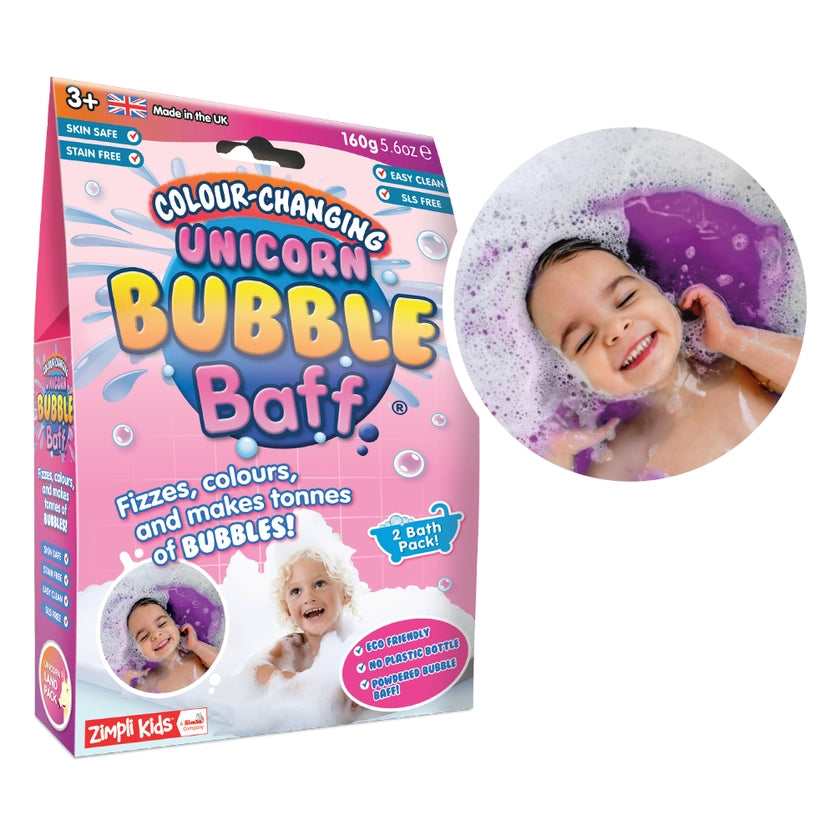 Kids Sls Free Colour Changing Powder Unicorn Bubble Bath