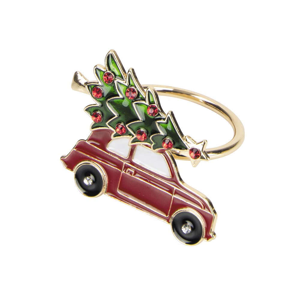 CHRISTMAS CAR NAPKIN RING