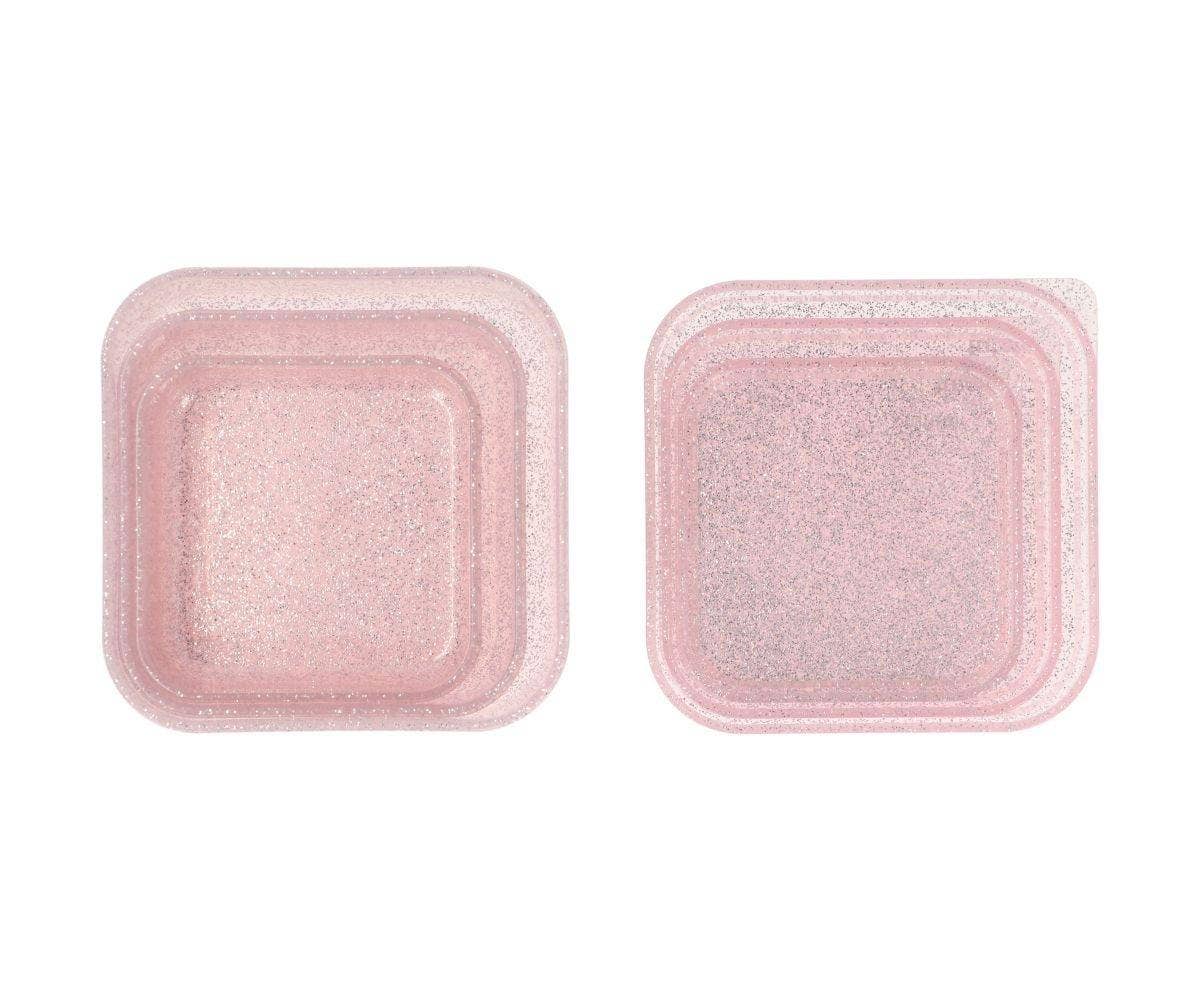 Tutete - 3 Glitter Pink Lunch Boxes