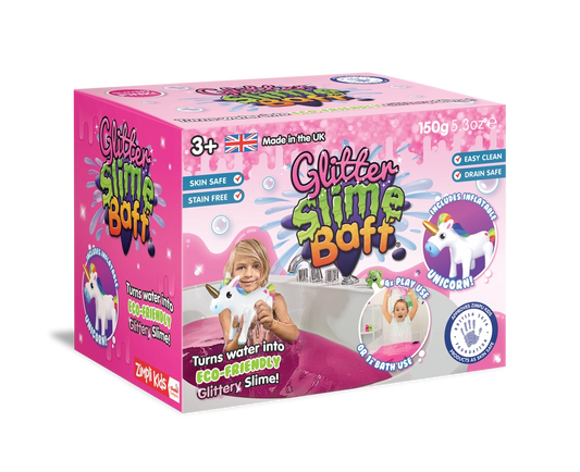 Pink & Purple Glitter Slime Baff with Unicorn Inflatable