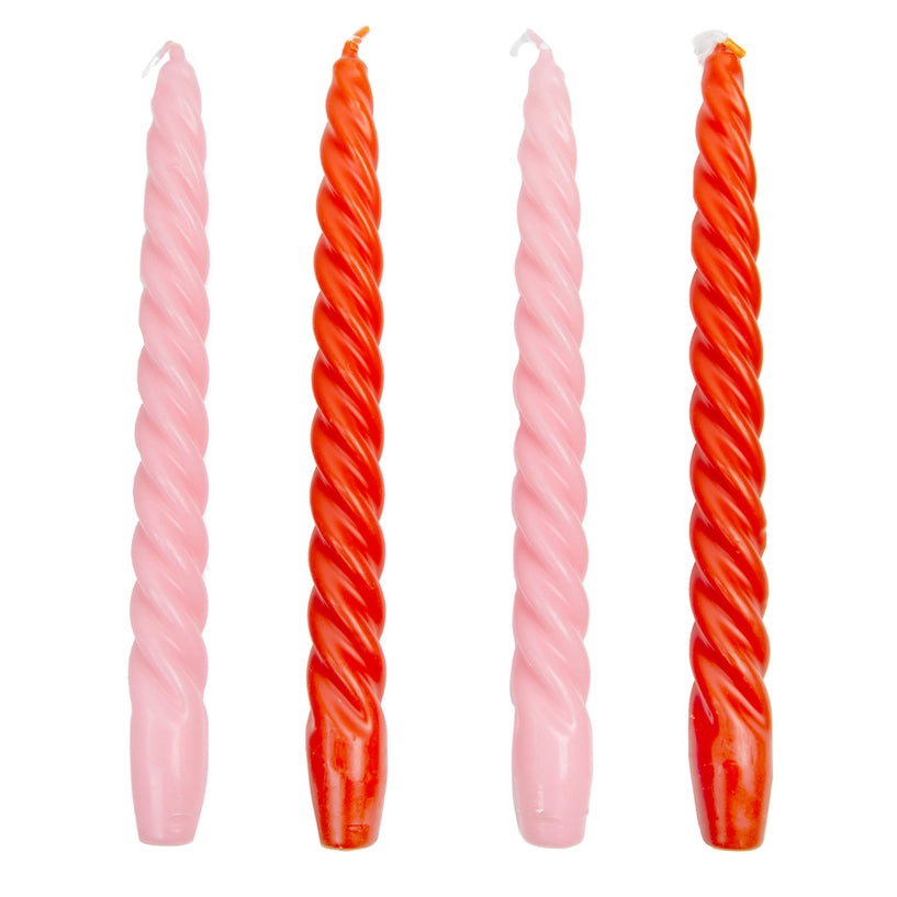 Spiral Dinner Candles Starter Set - pack of 4 candles