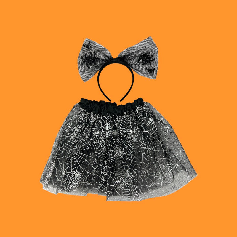 Kit 2 pieces Halloween - tutu and headbands