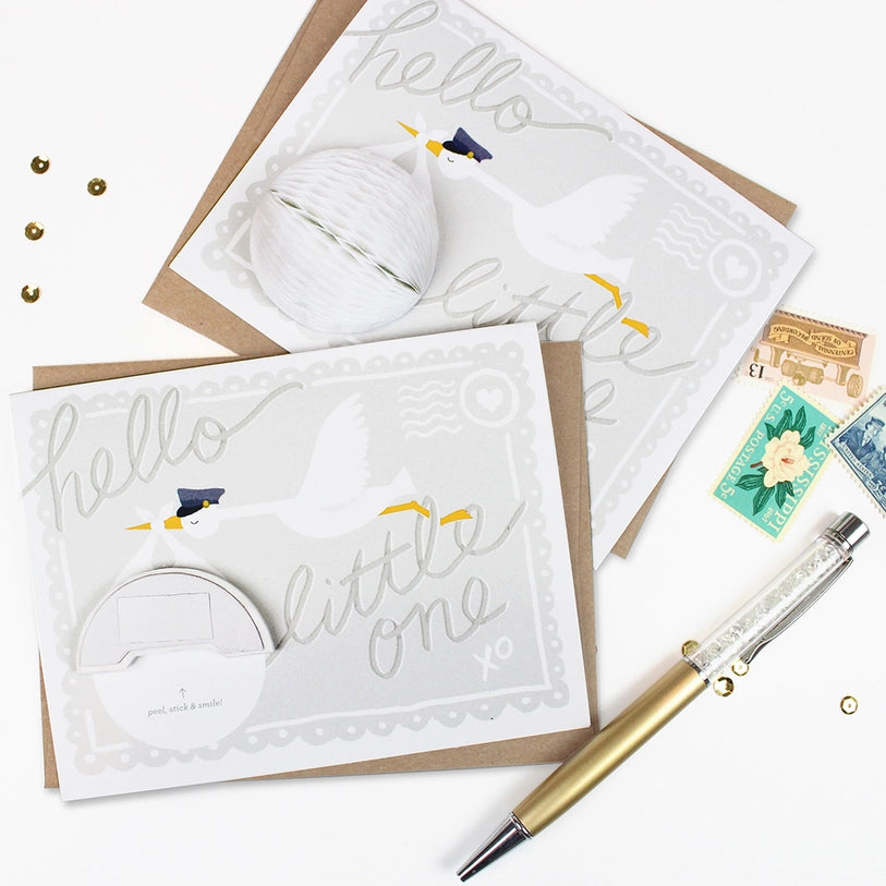 Pop-Up Stork - New Baby Card