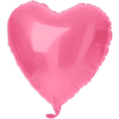 Ballon aluminium Forme Coeur Rose Métallisé Mat - 45 cm 