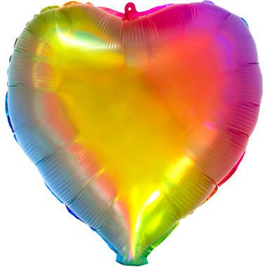 Foil Balloon Heart-shaped Yummy Gummy Rainbow - 45 cm