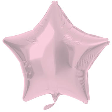 Foil Balloon Star-shaped Pastel Pink Metallic Matt - 48 cm