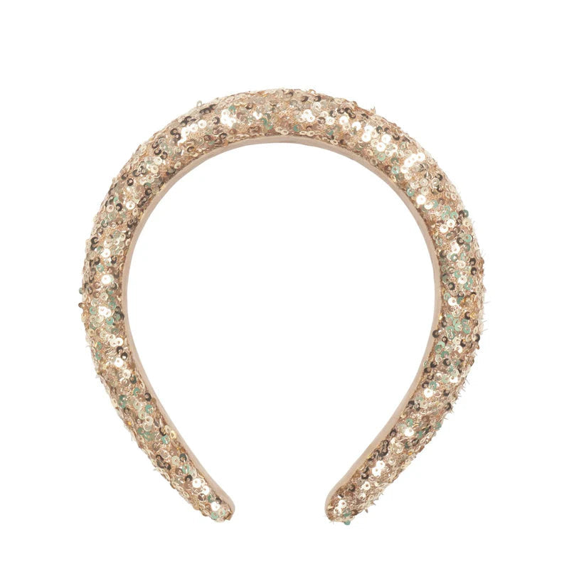 Gold Sequin Padded Headband