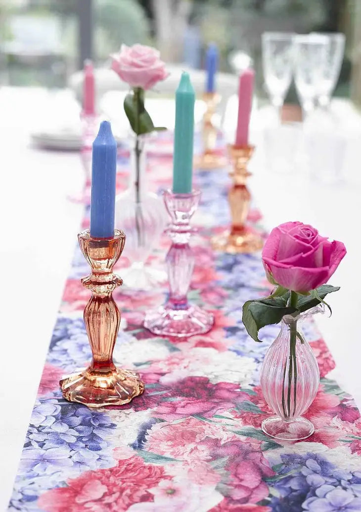 Pink Floral Table Runner Decorations - 1.8m