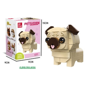 JIE STAR Pets Eden Construction Set: Pug