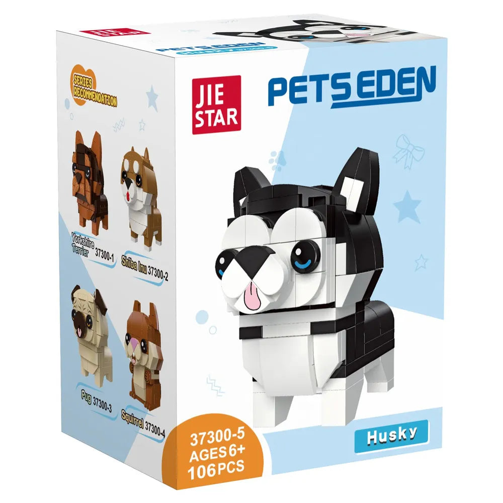 JIE STAR Pets Eden Construction Set: Husky