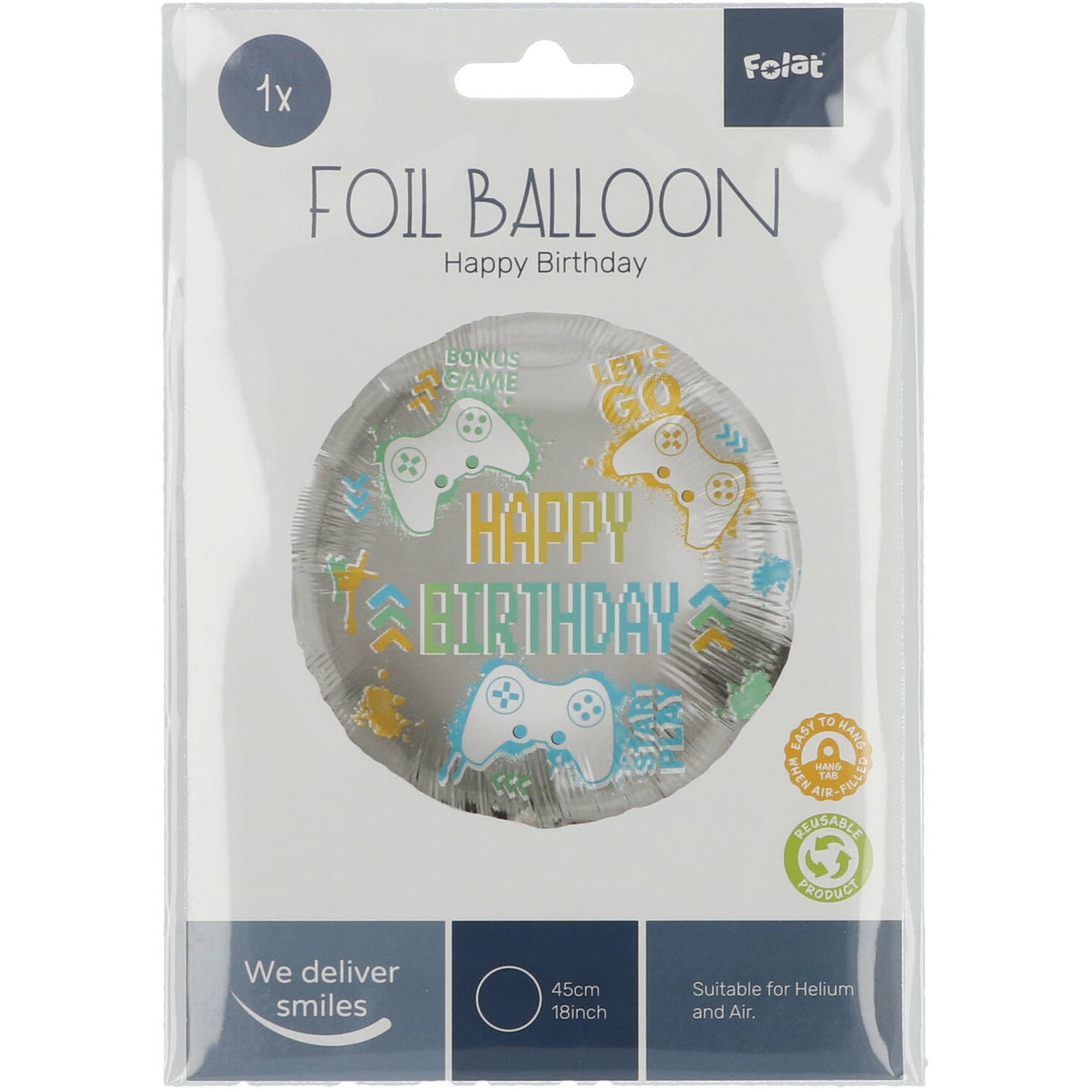 Foil Balloon Birthday Gaming - 45 cm