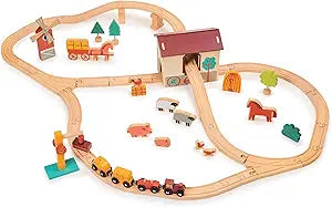 Farmyard Wooden Train Set