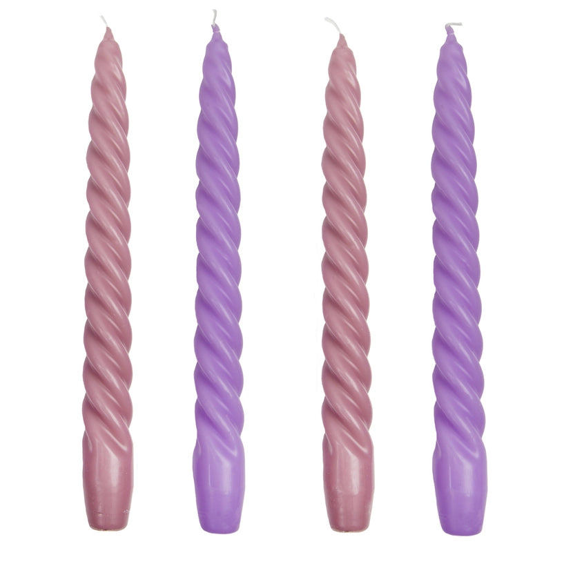 Spiral Dinner Candles Starter Set - pack of 4 candles