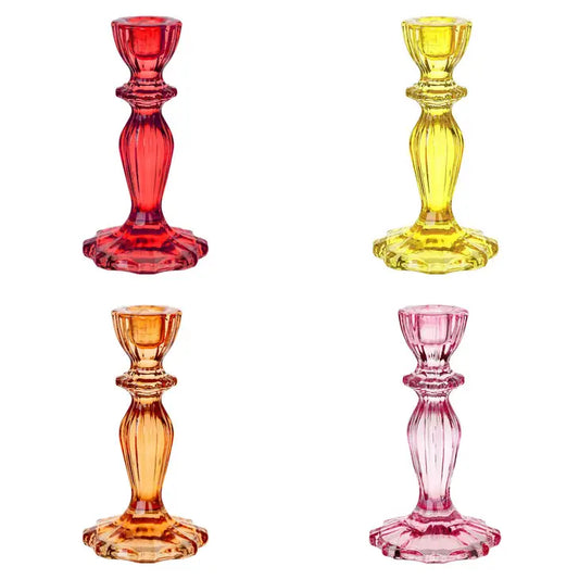 Glass Candle Holders Starter - Warm Colour