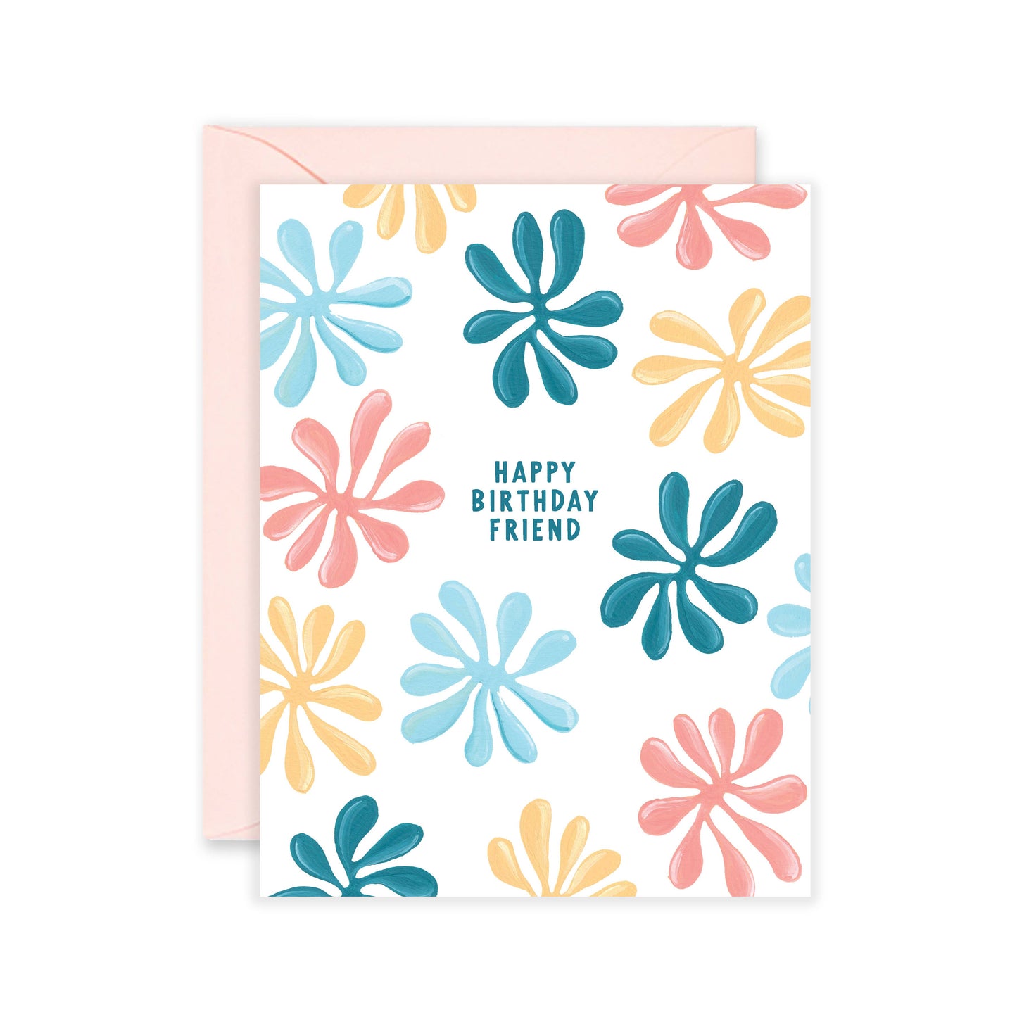 Funky Birthday Flowers - Colorful Birthday Card