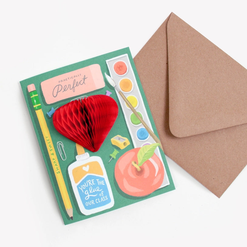 Pop-Up Teacher Supplies - Teacher Card