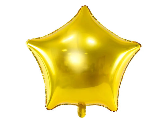 Foil balloon star, gold