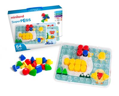 Superpegs (64 pieces) - Primary Colors