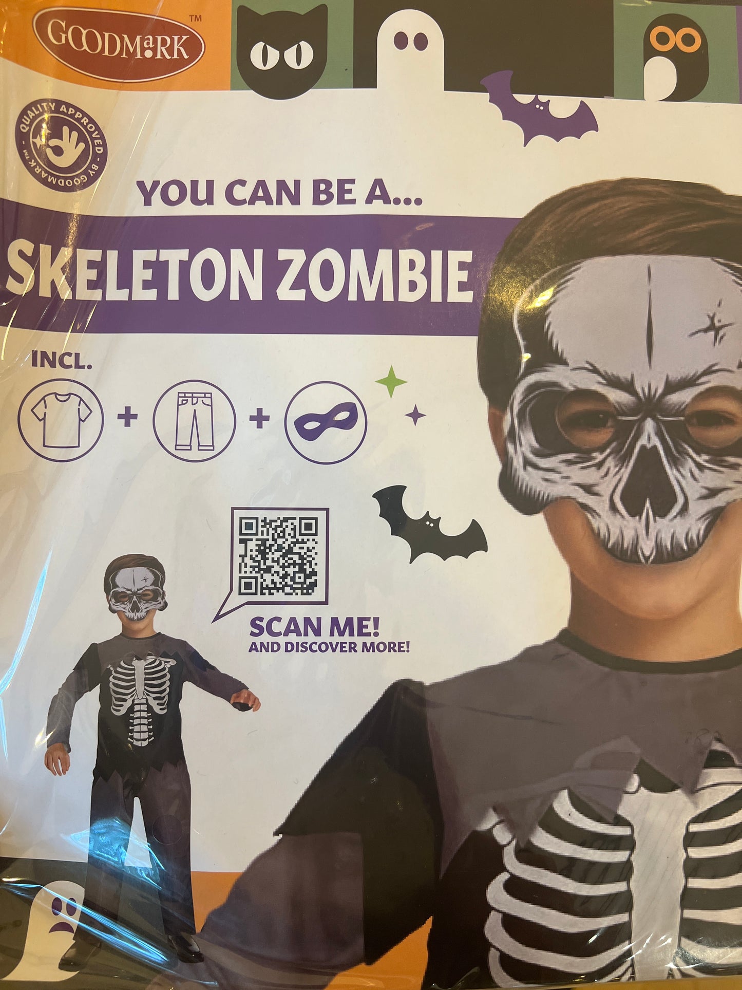 Skeleton Zombie Costume