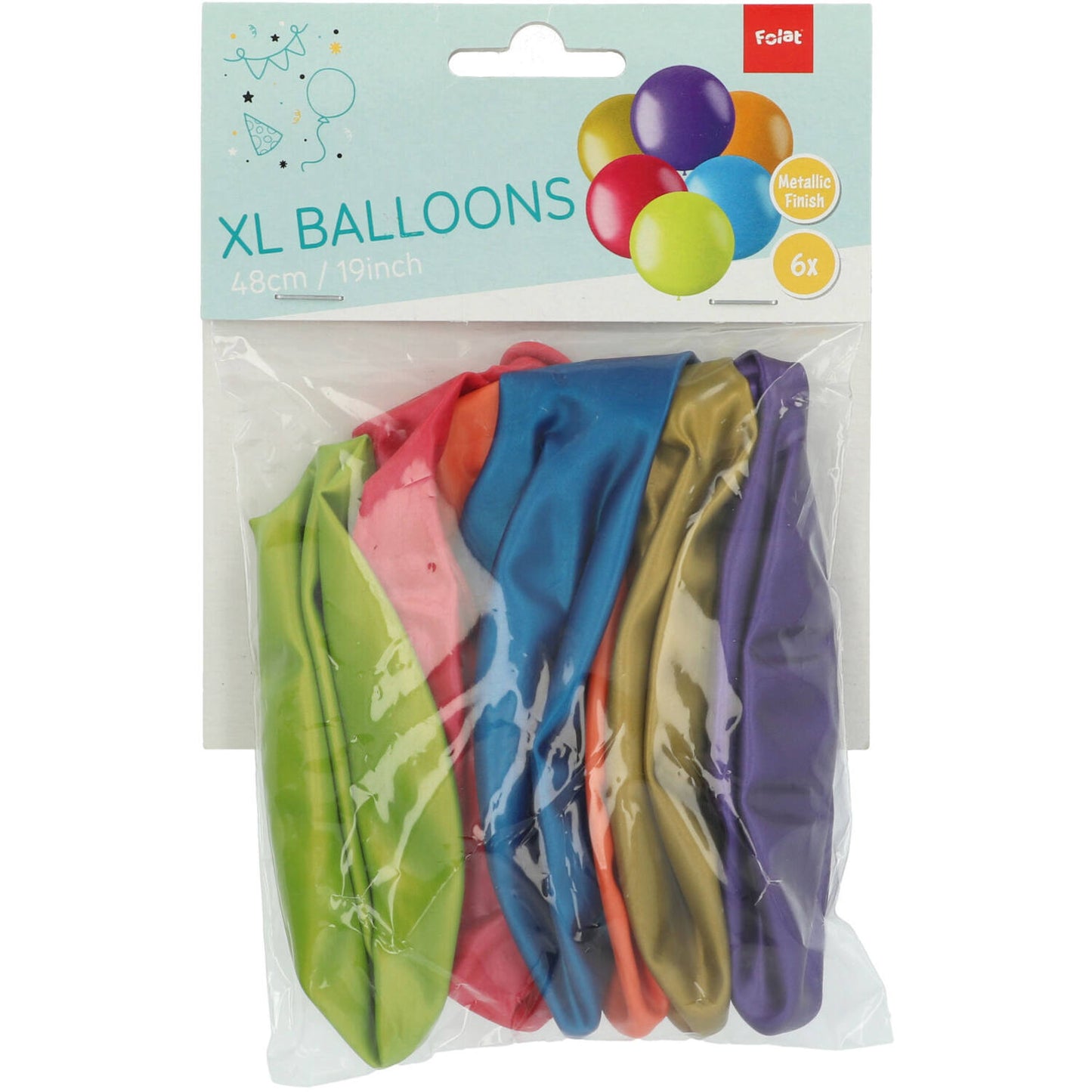 Ballons Color Pop Multi Couleurs 48cm - 6 pièces