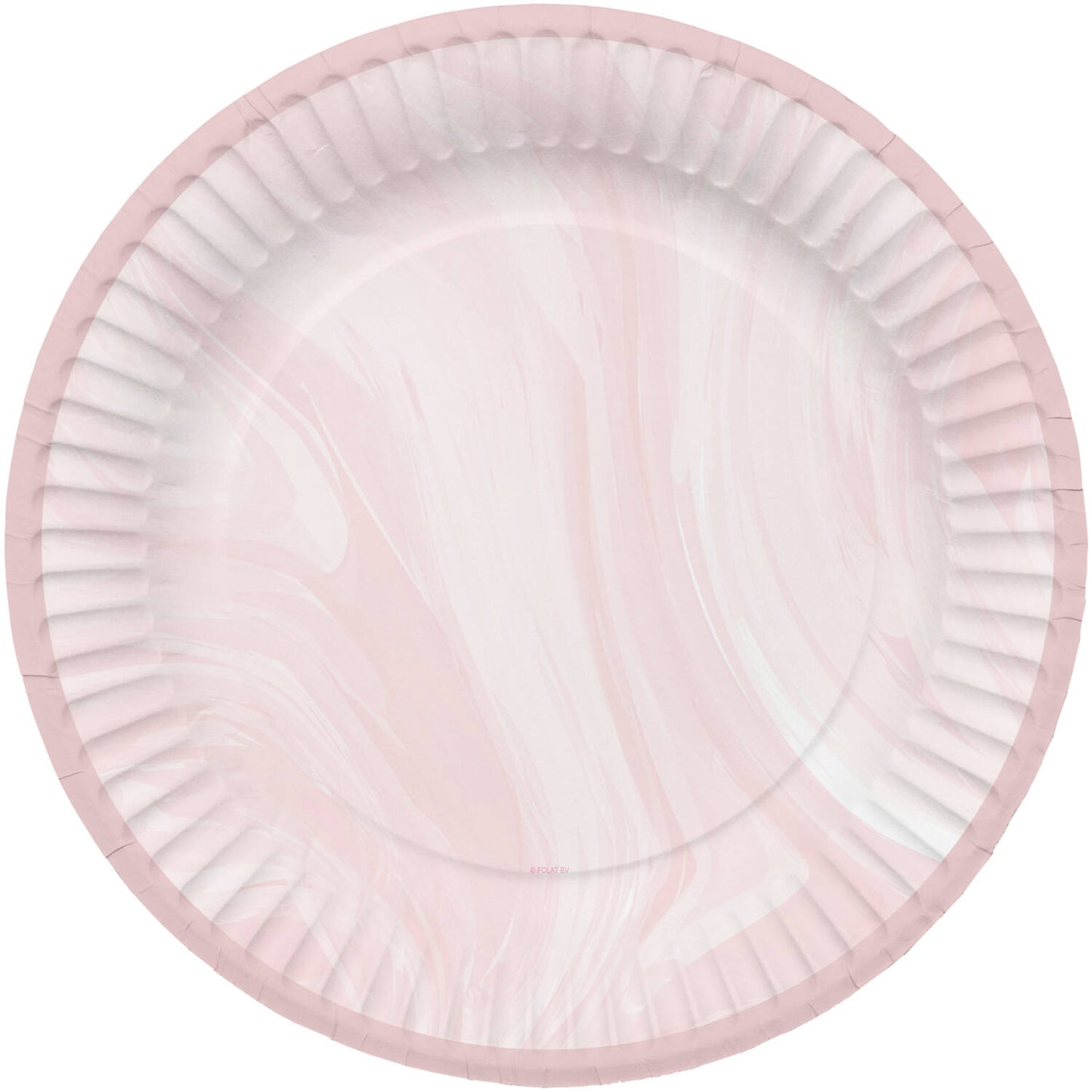 Disposable Plates Marble Pink 23cm - 8 pieces