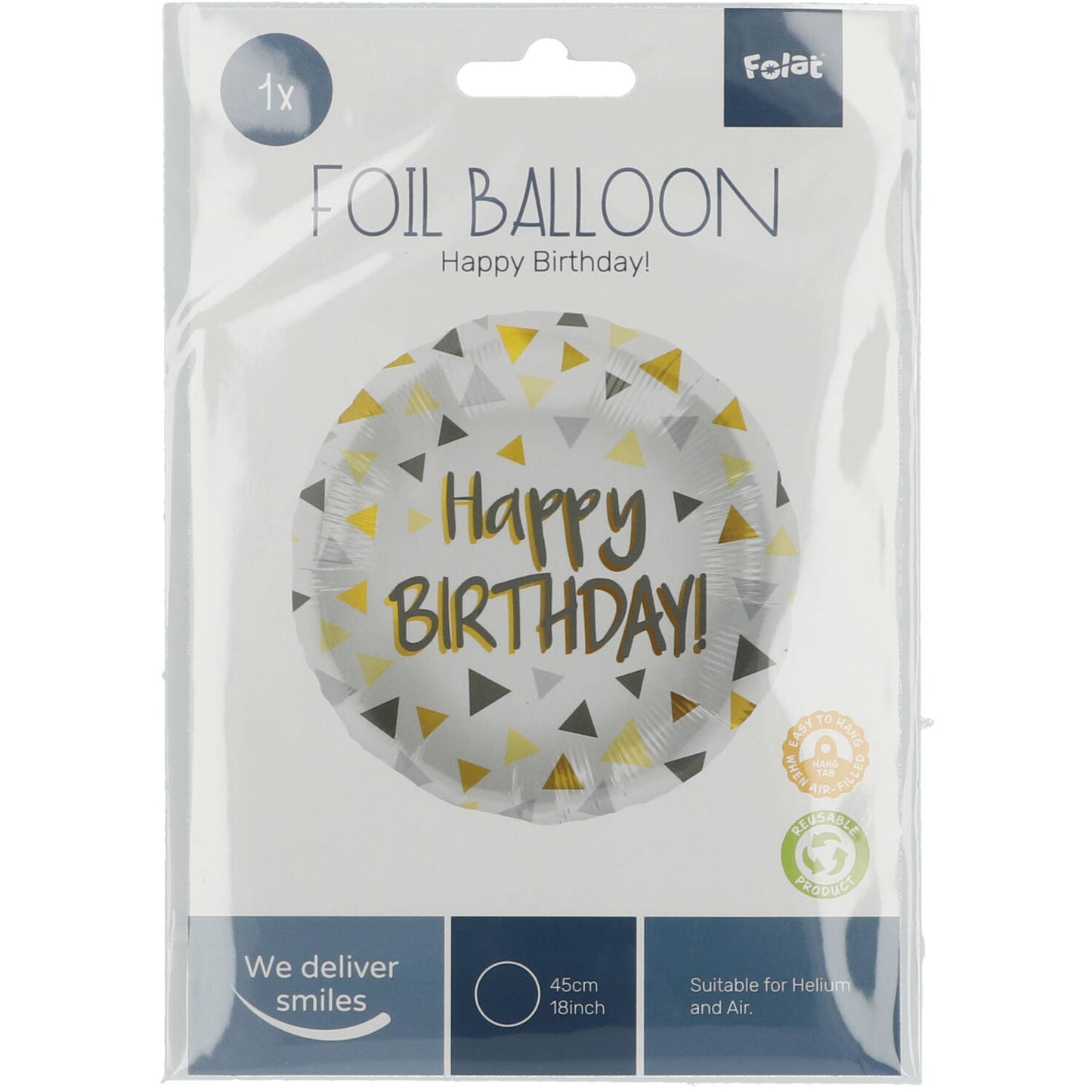 Foil Balloon Birthday Triangles - 45 cm