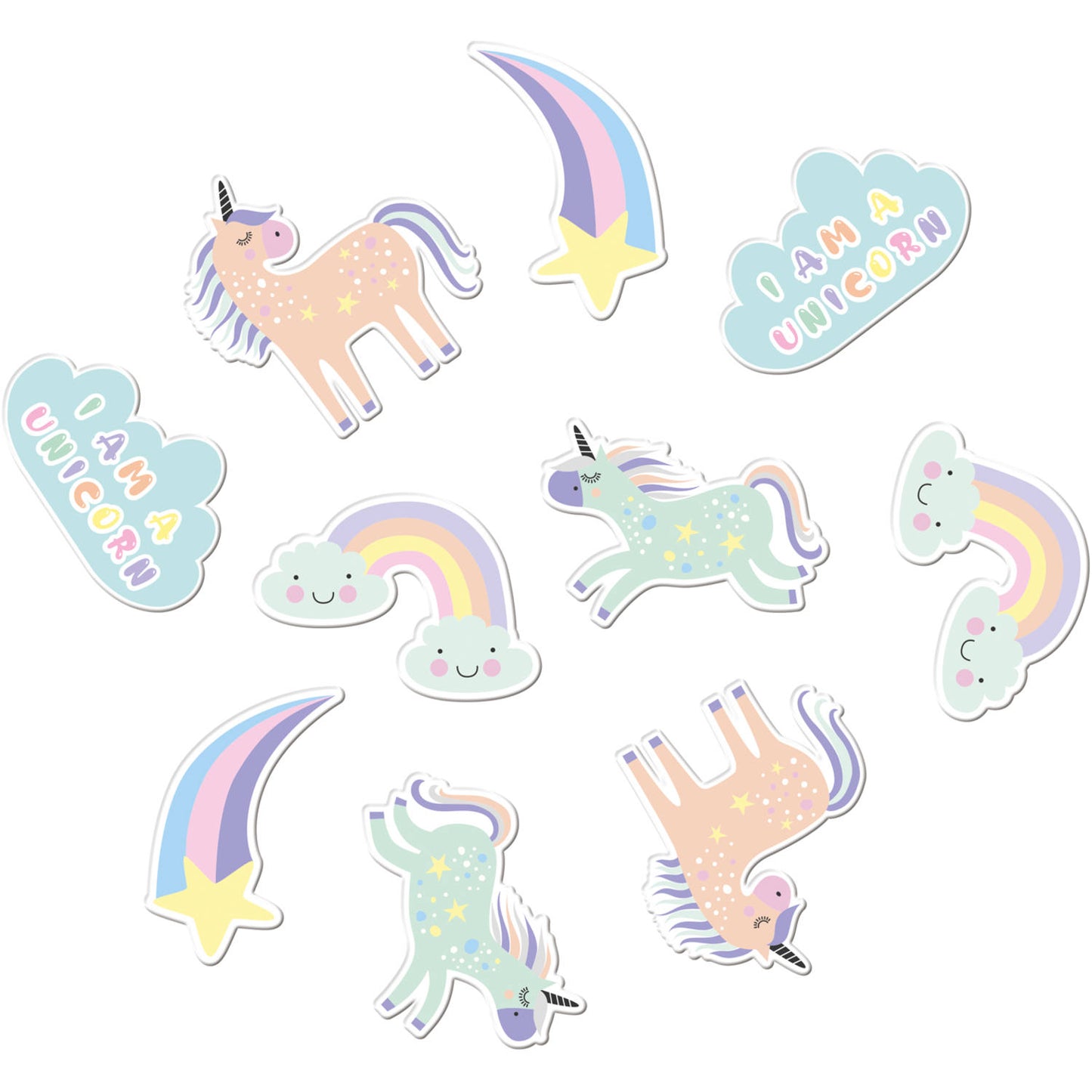 Table confetti XL Unicorns & Rainbows - 45 pieces