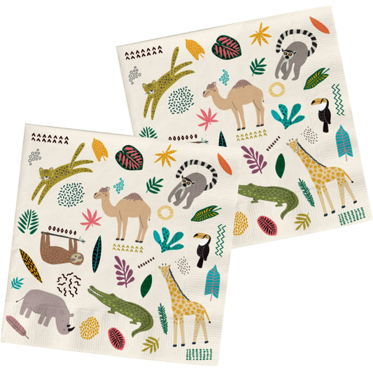 Napkins Zoo Party 33x33cm - 20 pieces