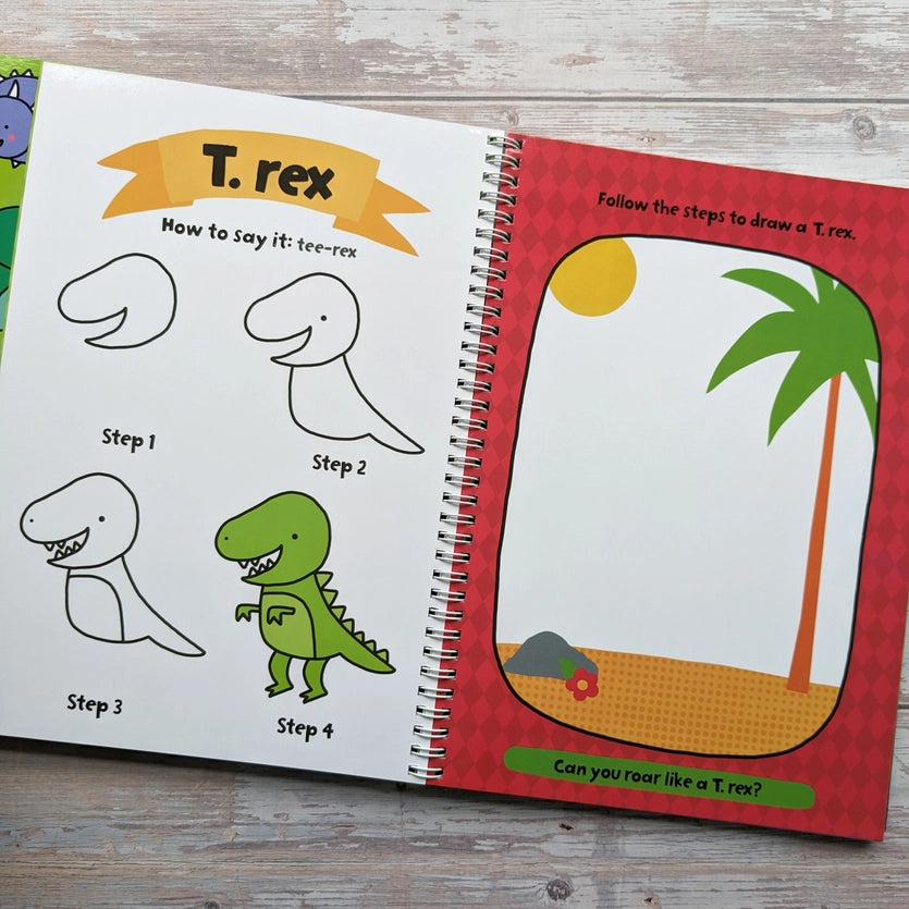 Learn To Draw Dinosaurs - Wipe Clean Book