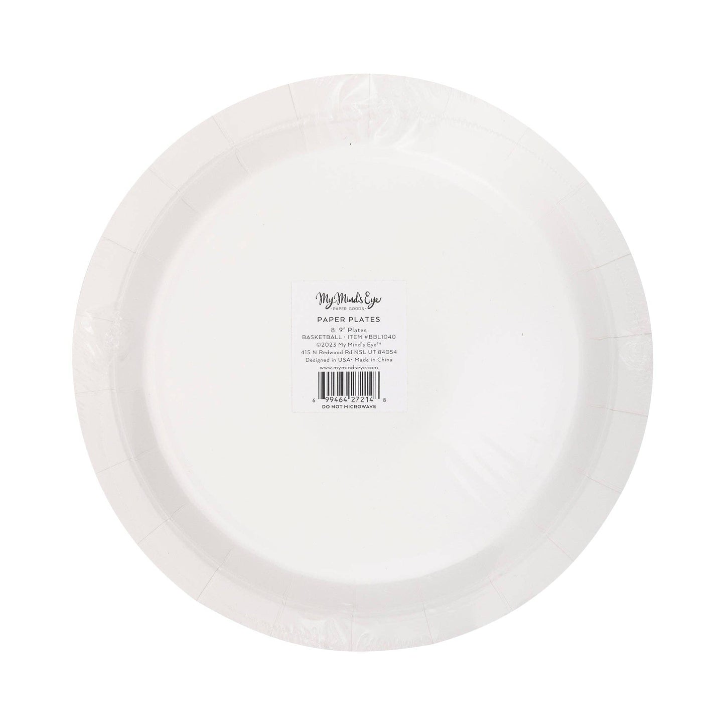 My Mind’s Eye - BBL1040 - 9" Basketball Paper Plate