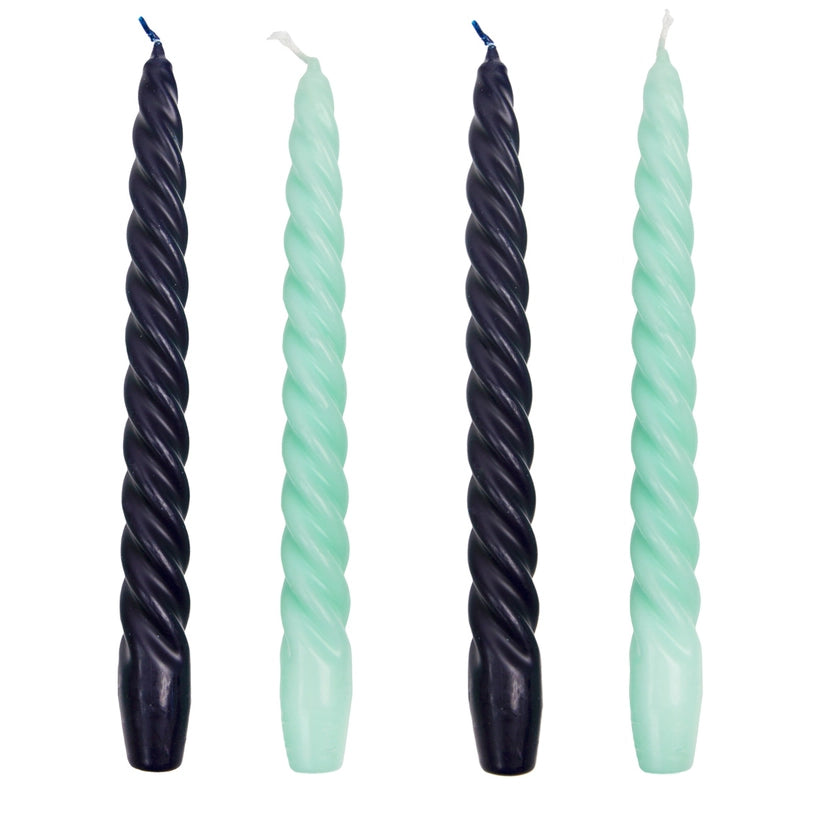 Spiral Dinner Candles Starter Set - pack of 4 candles