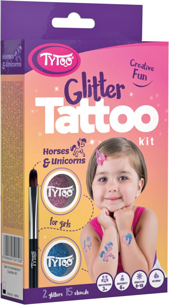 TATOUAGE GLITTER TYTOO - CHEVAUX ET LICORNES