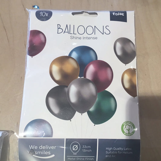 Les ballons brillent intensément 33cm - 10 pièces