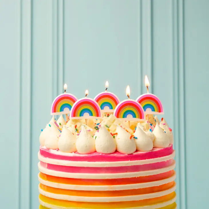 Rainbow Shaped Candles - 5 Pack