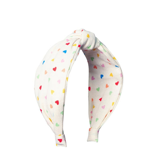 Bandeau noué Rainbow Hearts