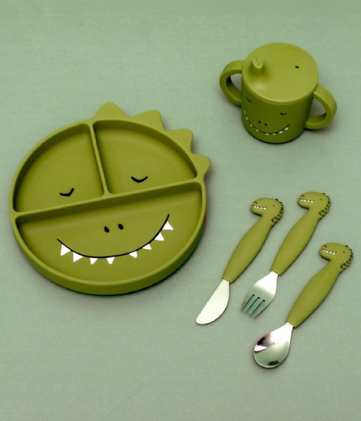 SILICONE CUTLERY SET 3-PACK MR. DINO