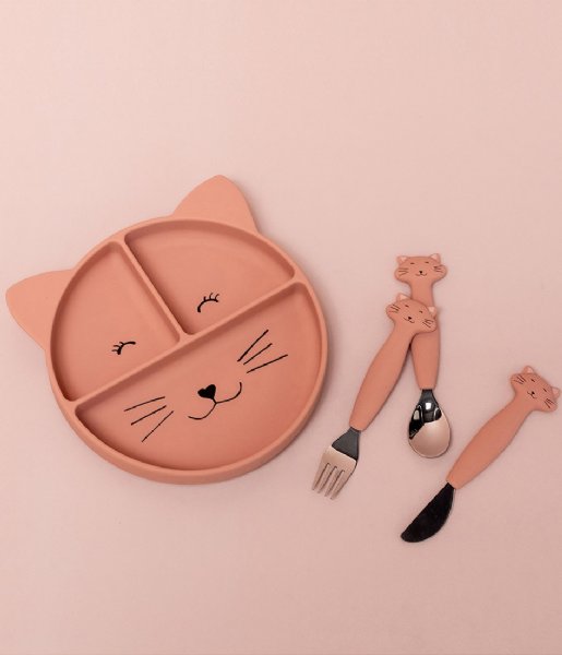 SILICONE CUTLERY SET 3-PACK MRS. CAT