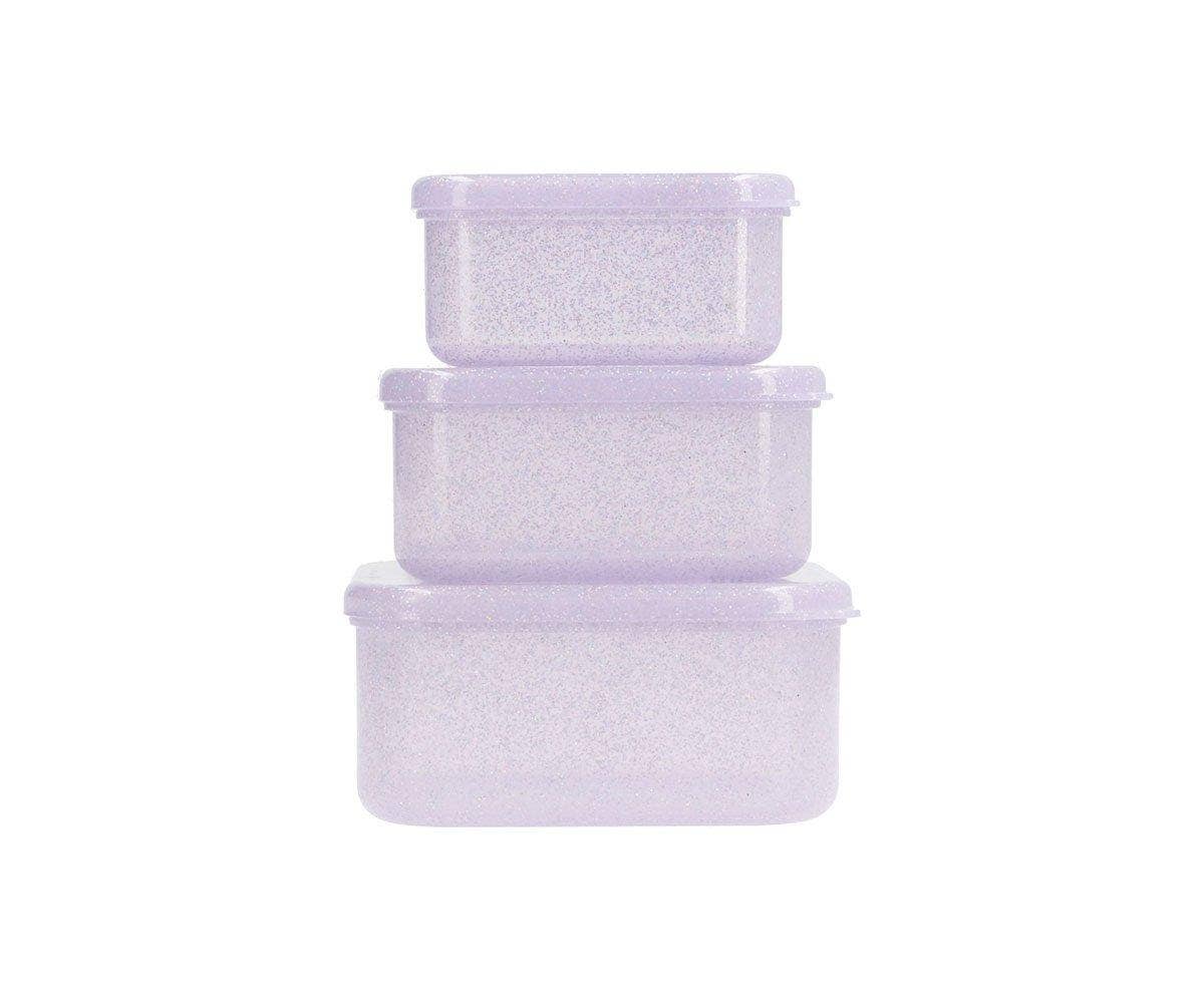 Tutete - 3 Lunch Boxes Glitter Lilac