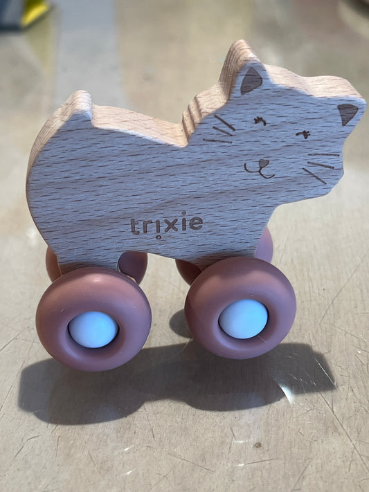 Trixie Houten Animal Car With Silicone Wheels | Mr. Cat