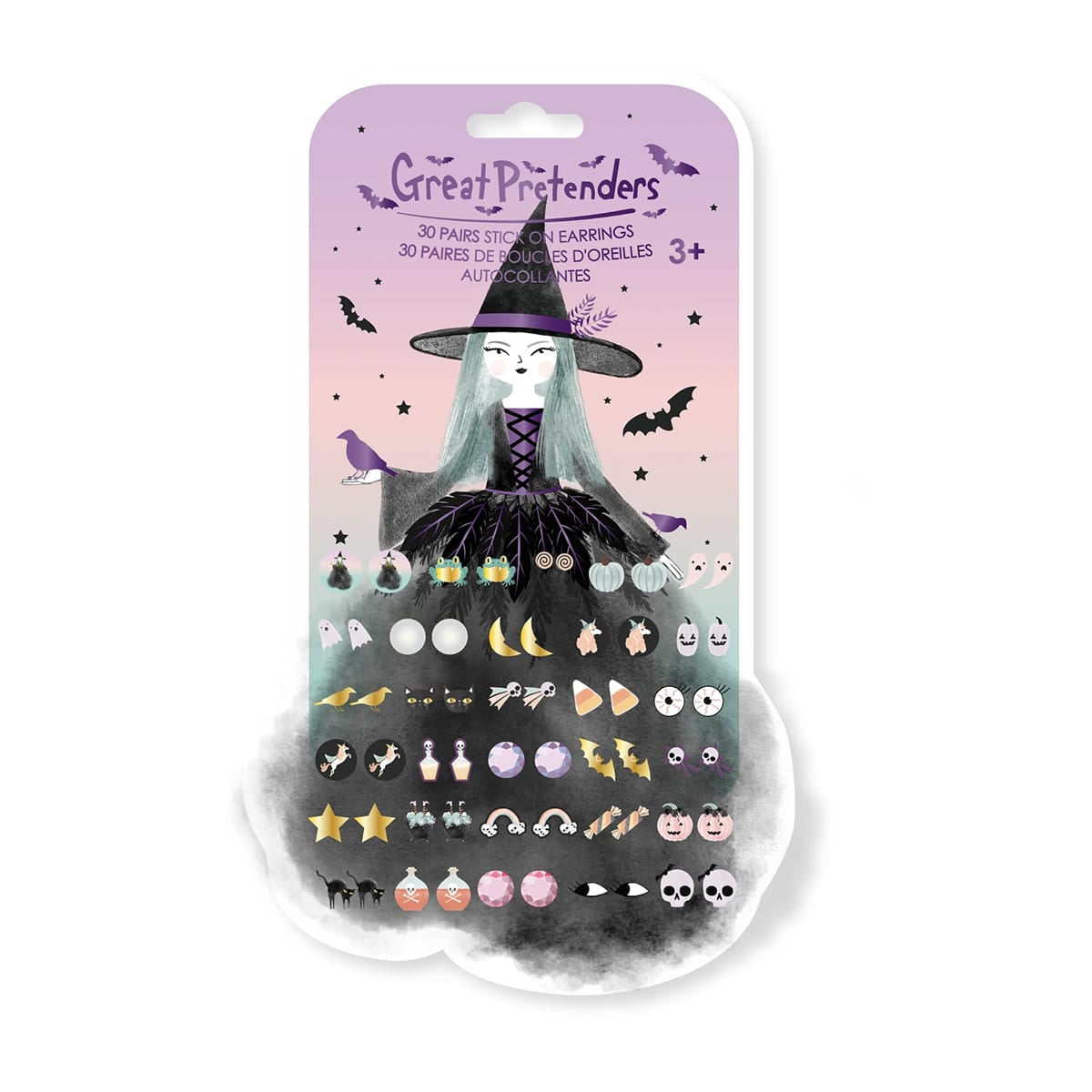 Natasha The Raven Witch Sticker Earrings