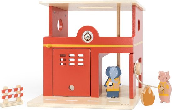 Wooden animal fire station