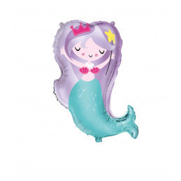 Balloon foil mermaid 73 cm