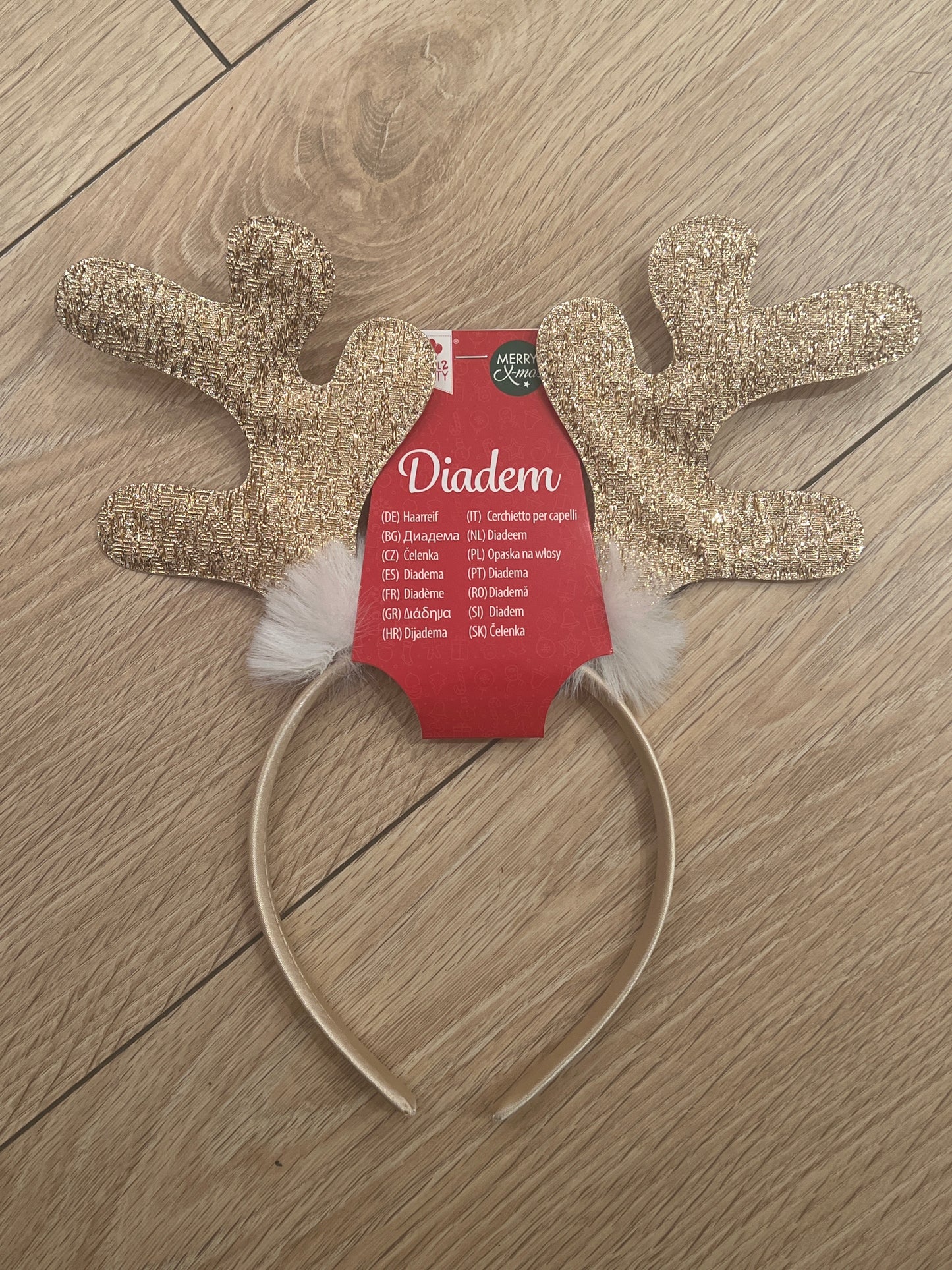 Headband reindeer gold