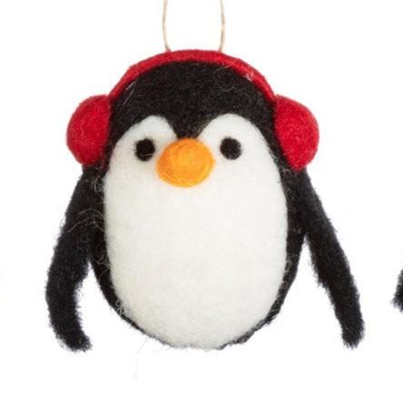 Penguin Felt Decoration - With ear puffs