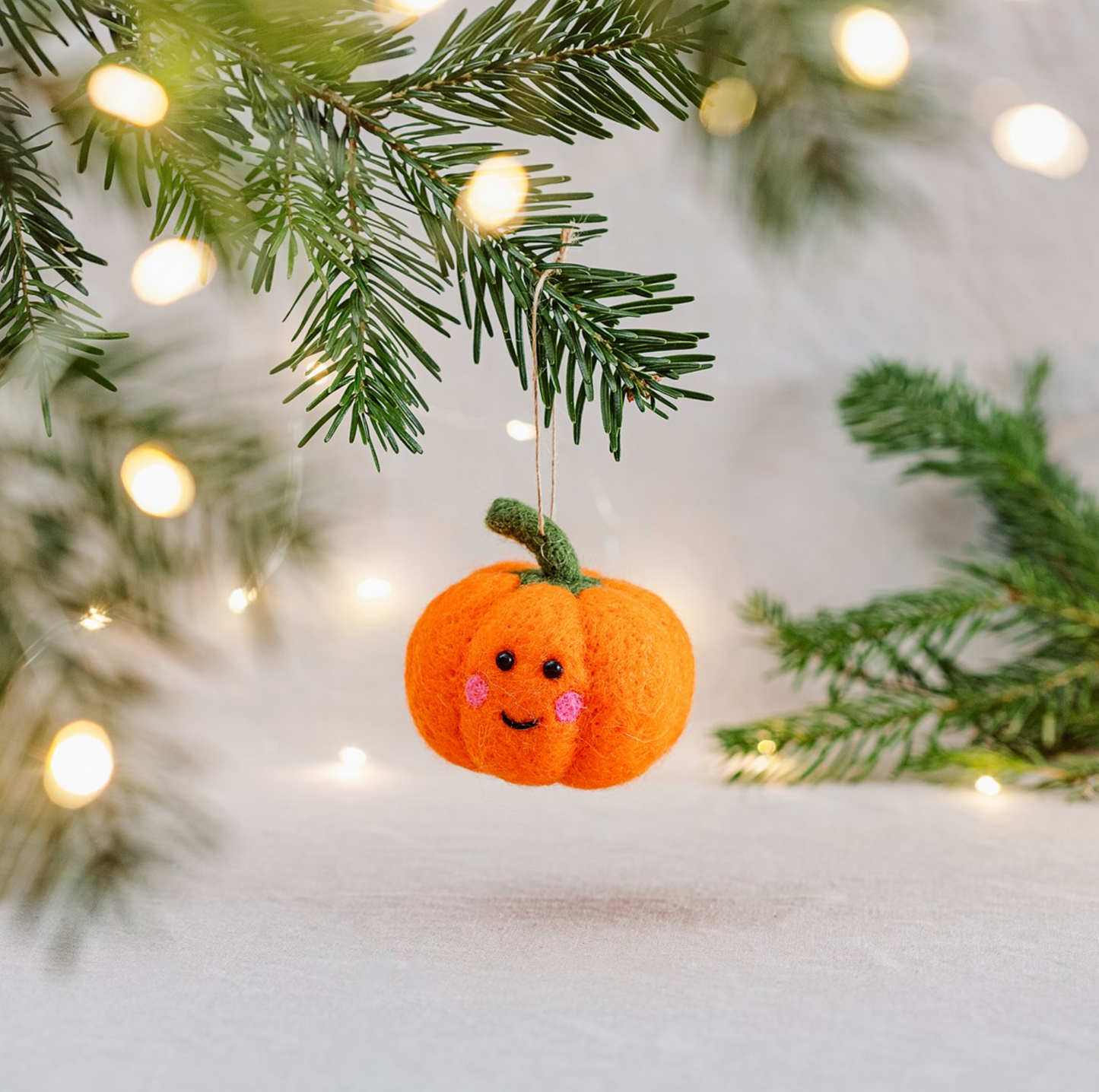 Happy Pumpkin Felt Decoration